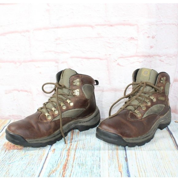 Timberland Chochorua Brown Leather Gore-Tex Mid Hiking Boots Size 8.5 - Picture 2 of 9